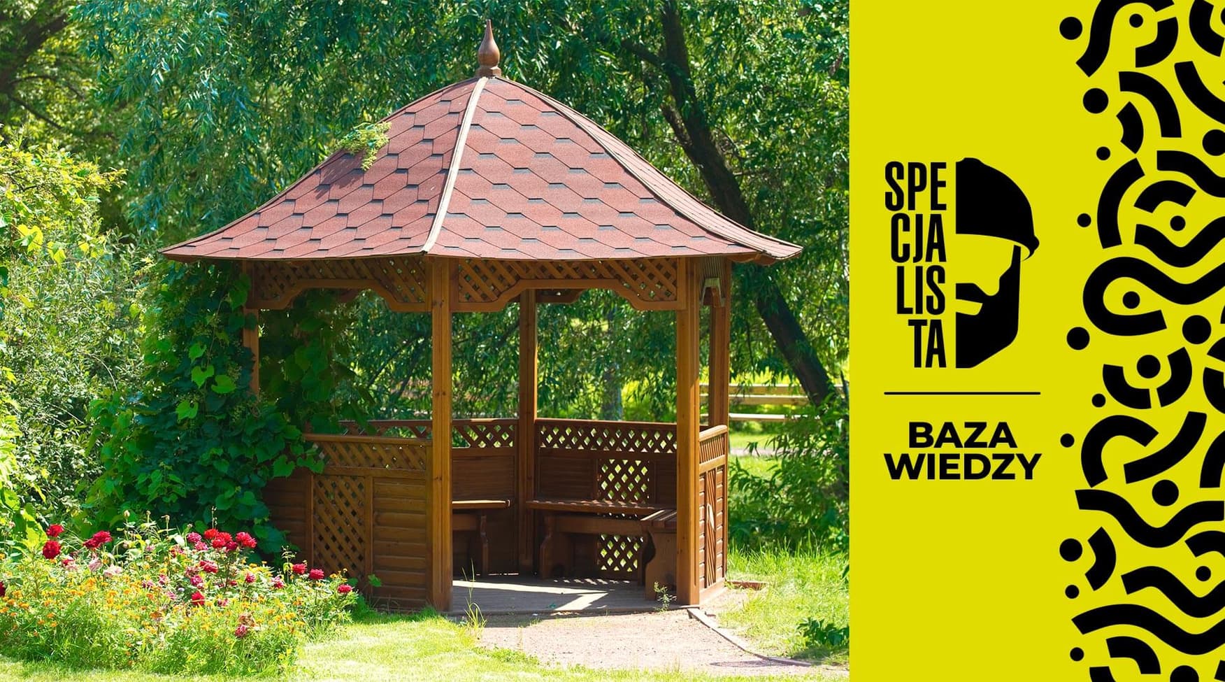 Naprawa dachu altanki. Łatwa ochrona przed wodą w ogrodzie.